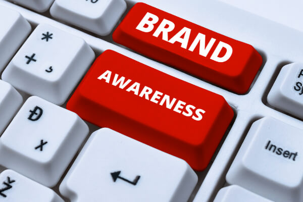 Brand awareness keyboard keys