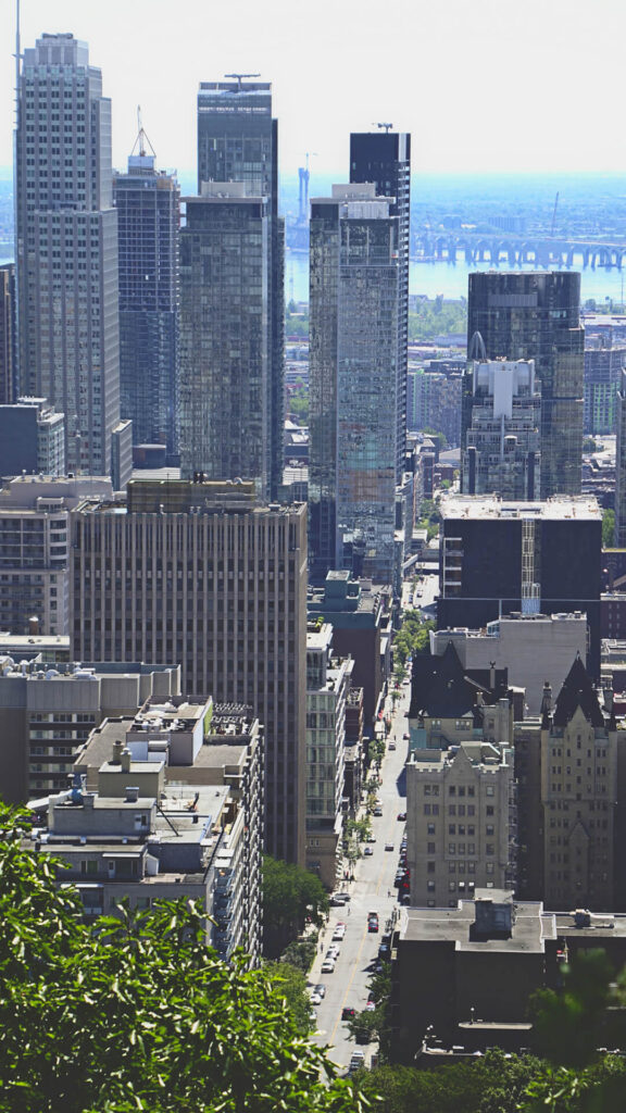 Montreal from Quebec in Canada