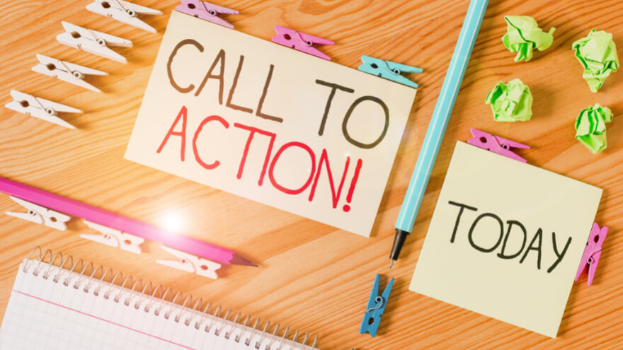 A call-to-action today set