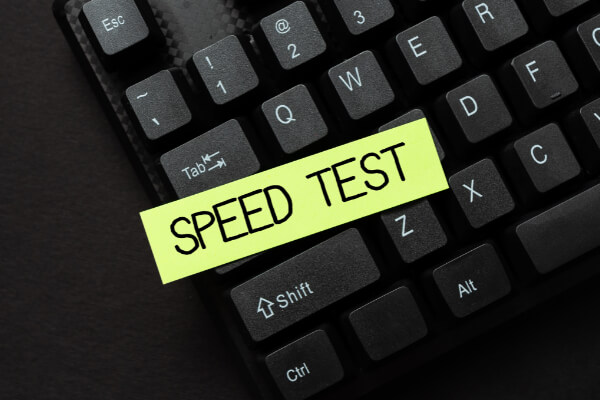 A website pagespeed test post-it
