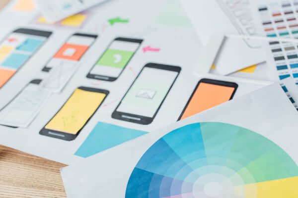 A color definition process on a mobile app