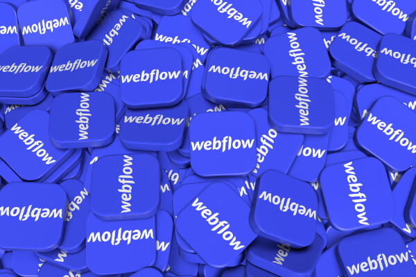 Rectangular badges with Webflow CMS logo