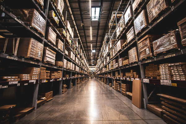 Long Aisle in a Commercial Warehouse